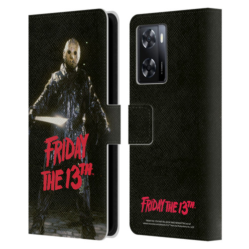 Friday the 13th Part VIII Jason Takes Manhattan Graphics Jason Voorhees Leather Book Wallet Case Cover For OPPO A57s