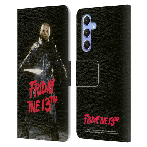 Friday the 13th Part VIII Jason Takes Manhattan Graphics Jason Voorhees Leather Book Wallet Case Cover For Samsung Galaxy A34 5G