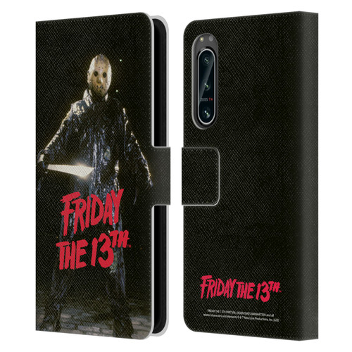 Friday the 13th Part VIII Jason Takes Manhattan Graphics Jason Voorhees Leather Book Wallet Case Cover For Sony Xperia 5 IV