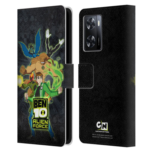 Ben 10: Alien Force Graphics Character Art Leather Book Wallet Case Cover For OPPO A57s