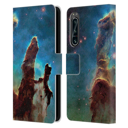 Cosmo18 Space 2 Nebula's Pillars Leather Book Wallet Case Cover For Sony Xperia 5 IV