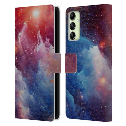 Cosmo18 Space Mysterious Space Leather Book Wallet Case Cover For Samsung Galaxy A14 5G