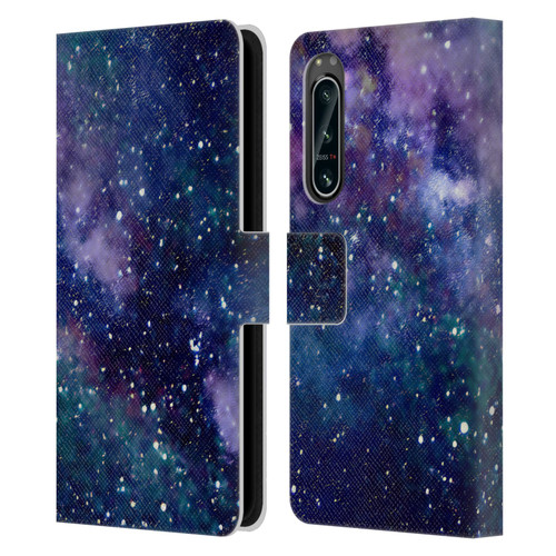 Cosmo18 Space Milky Way Leather Book Wallet Case Cover For Sony Xperia 5 IV