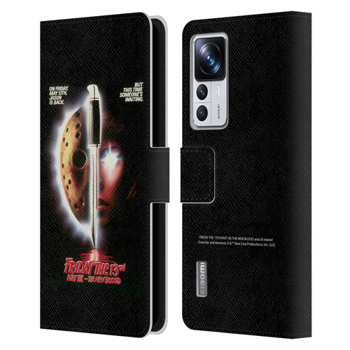 Friday the 13th Part VII The New Blood Graphics Key Art Leather Book Wallet Case Cover For Xiaomi 12T Pro