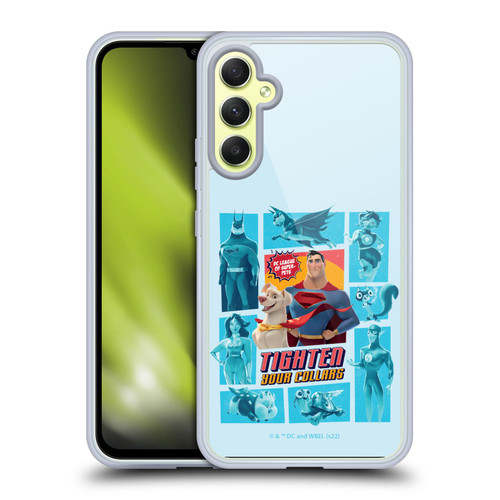 DC League Of Super Pets Graphics Tighten Your Collars Soft Gel Case for Samsung Galaxy A34 5G