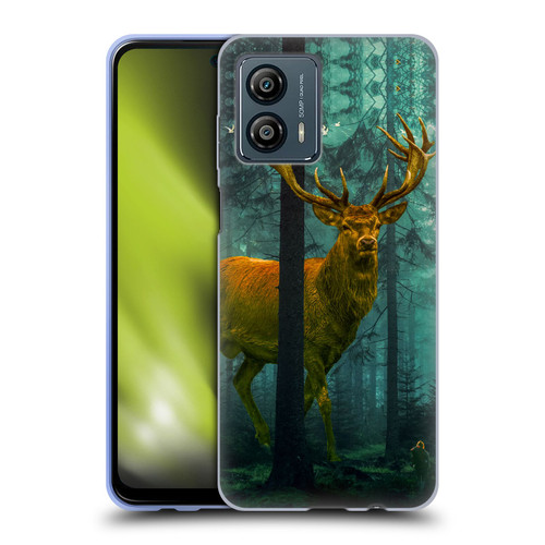 Dave Loblaw Animals Giant Forest Deer Soft Gel Case for Motorola Moto G53 5G