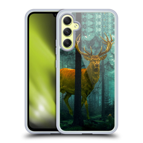 Dave Loblaw Animals Giant Forest Deer Soft Gel Case for Samsung Galaxy A34 5G