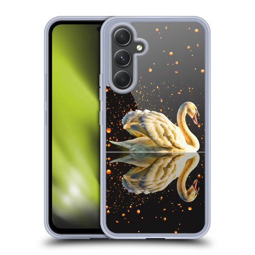 Dave Loblaw Animals Swan Lake Reflections Soft Gel Case for Samsung Galaxy A54 5G