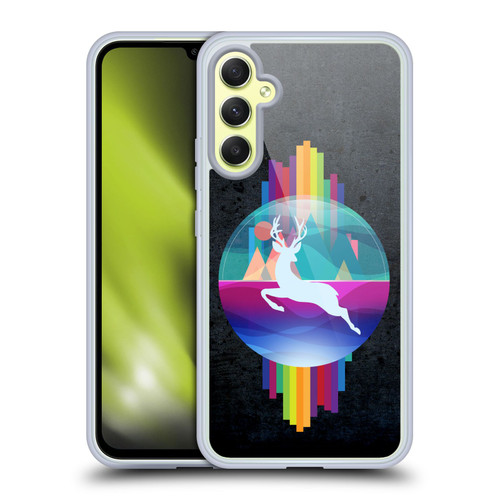 Dave Loblaw Contemporary Art Deer In Dome Soft Gel Case for Samsung Galaxy A34 5G