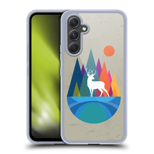 Dave Loblaw Contemporary Art Mountain Deer Soft Gel Case for Samsung Galaxy A54 5G