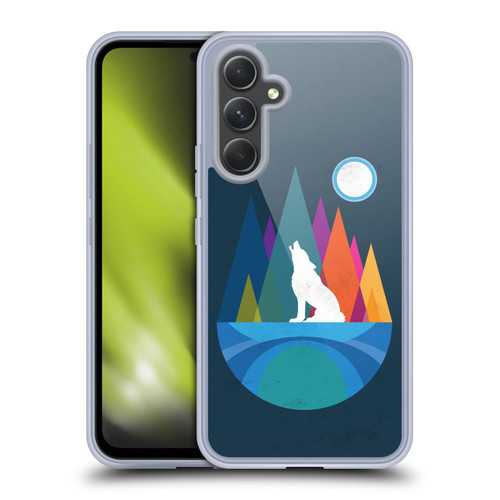 Dave Loblaw Contemporary Art Wolf Mountain With Texture Soft Gel Case for Samsung Galaxy A54 5G