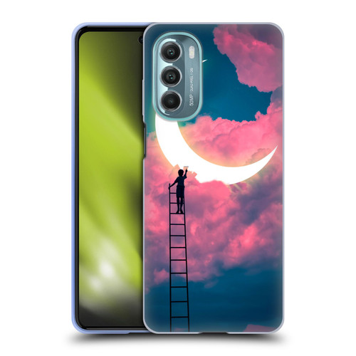 Dave Loblaw Sci-Fi And Surreal Boy Painting Moon Clouds Soft Gel Case for Motorola Moto G Stylus 5G (2022)