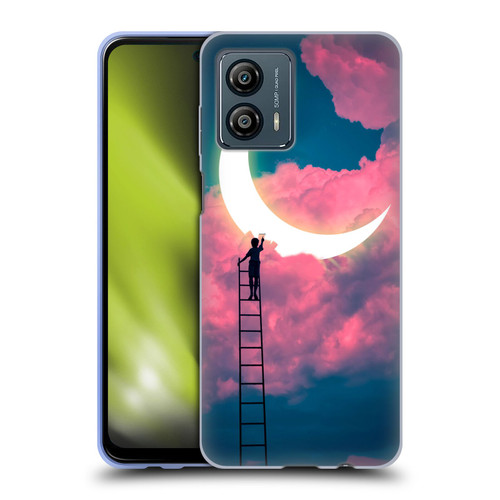 Dave Loblaw Sci-Fi And Surreal Boy Painting Moon Clouds Soft Gel Case for Motorola Moto G53 5G
