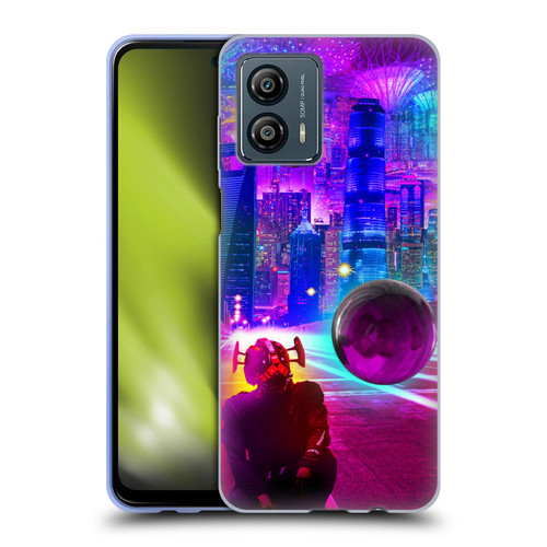 Dave Loblaw Sci-Fi And Surreal Synthwave Street Soft Gel Case for Motorola Moto G53 5G