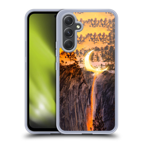 Dave Loblaw Sci-Fi And Surreal Fire Canyon Moon Soft Gel Case for Samsung Galaxy A54 5G