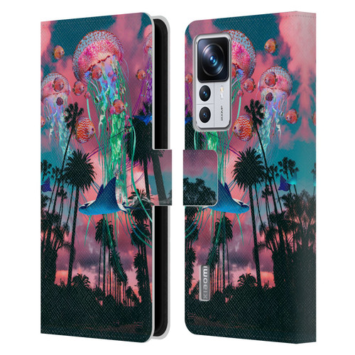 Dave Loblaw Jellyfish California Dreamin Jellyfish Leather Book Wallet Case Cover For Xiaomi 12T Pro