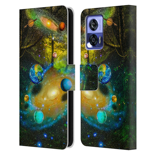 Dave Loblaw Sci-Fi And Surreal Universal Forest Leather Book Wallet Case Cover For Motorola Edge 30 Neo 5G