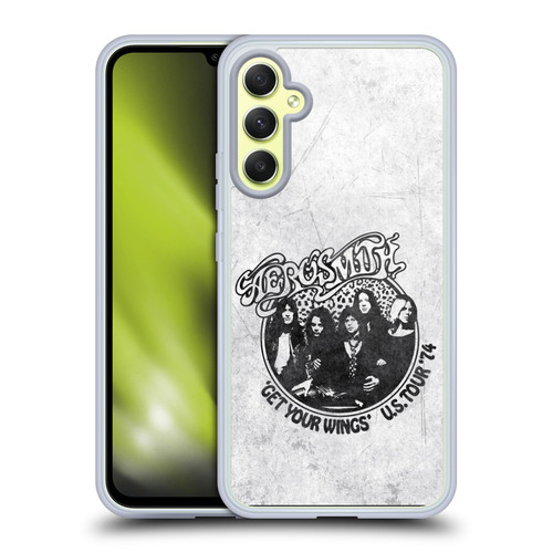 Aerosmith Black And White Get Your Wings US Tour Soft Gel Case for Samsung Galaxy A34 5G