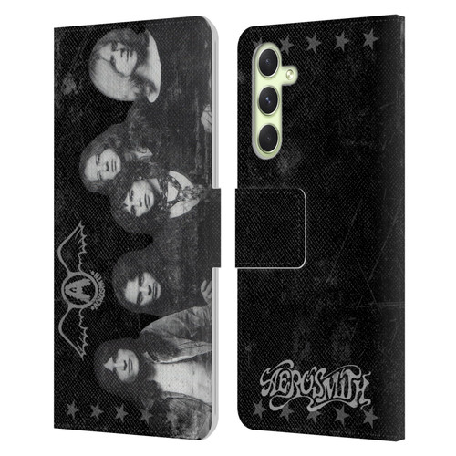 Aerosmith Black And White Vintage Photo Leather Book Wallet Case Cover For Samsung Galaxy A54 5G