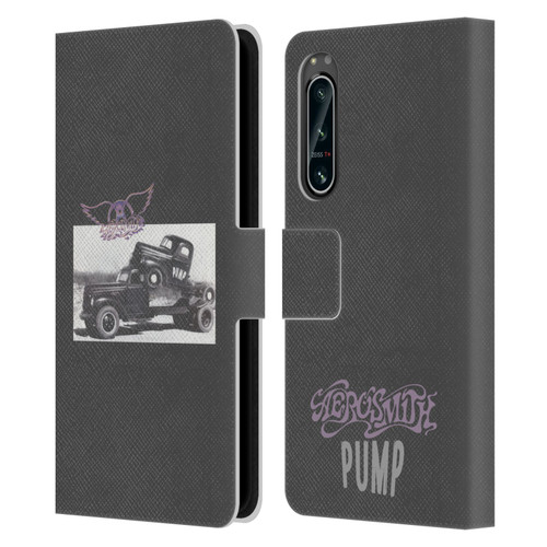 Aerosmith Black And White The Pump Leather Book Wallet Case Cover For Sony Xperia 5 IV