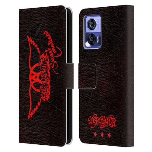 Aerosmith Classics Red Winged Sweet Emotions Leather Book Wallet Case Cover For Motorola Edge 30 Neo 5G