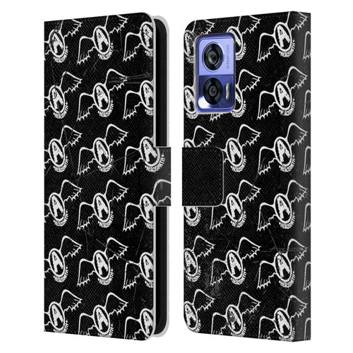 Aerosmith Classics Logo Pattern Leather Book Wallet Case Cover For Motorola Edge 30 Neo 5G