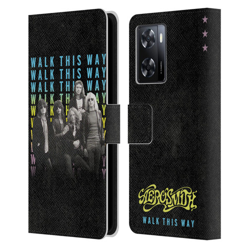 Aerosmith Classics Walk This Way Leather Book Wallet Case Cover For OPPO A57s
