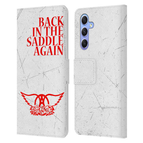 Aerosmith Classics Back In The Saddle Again Leather Book Wallet Case Cover For Samsung Galaxy A34 5G