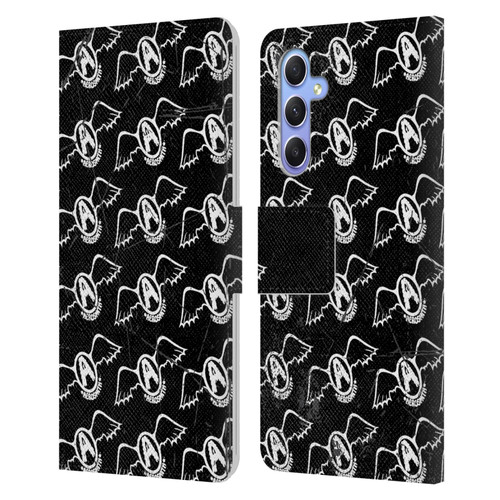 Aerosmith Classics Logo Pattern Leather Book Wallet Case Cover For Samsung Galaxy A34 5G