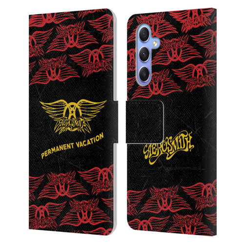 Aerosmith Classics Permanent Vacation Leather Book Wallet Case Cover For Samsung Galaxy A34 5G