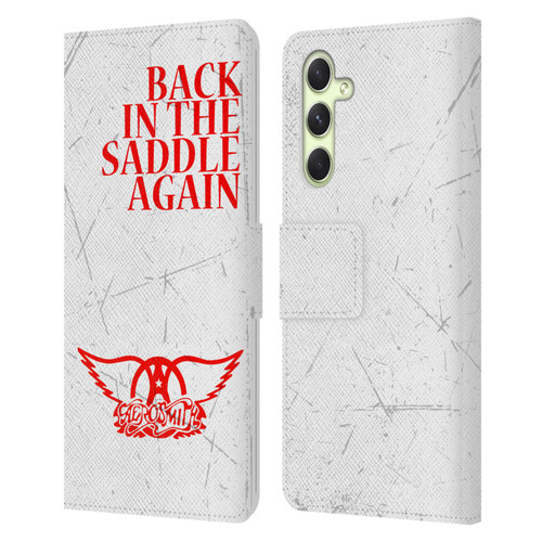 Aerosmith Classics Back In The Saddle Again Leather Book Wallet Case Cover For Samsung Galaxy A54 5G