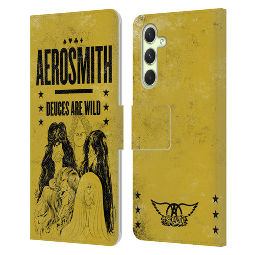 Aerosmith Classics Deuces Are Wild Leather Book Wallet Case Cover For Samsung Galaxy A54 5G