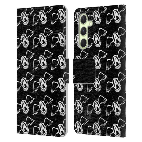 Aerosmith Classics Logo Pattern Leather Book Wallet Case Cover For Samsung Galaxy A54 5G