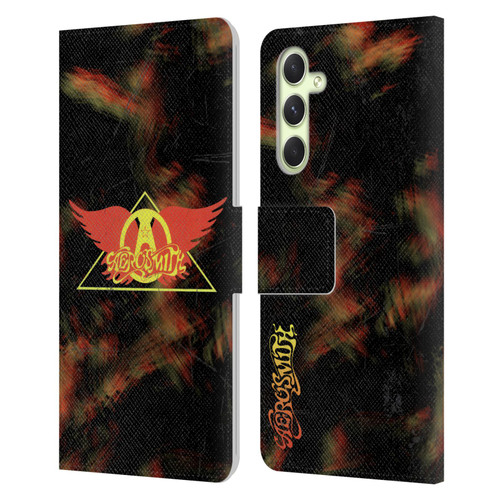 Aerosmith Classics Triangle Winged Leather Book Wallet Case Cover For Samsung Galaxy A54 5G