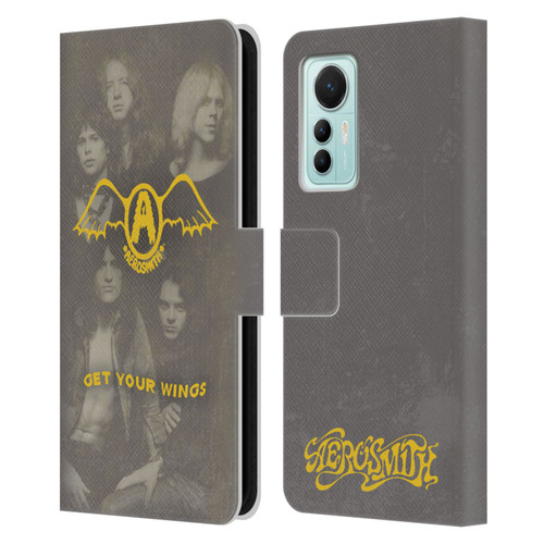 Aerosmith Classics Get Your Wings Leather Book Wallet Case Cover For Xiaomi 12 Lite