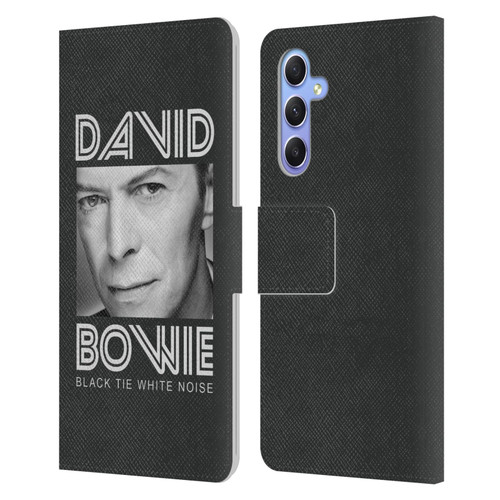 David Bowie Album Art Black Tie Leather Book Wallet Case Cover For Samsung Galaxy A34 5G