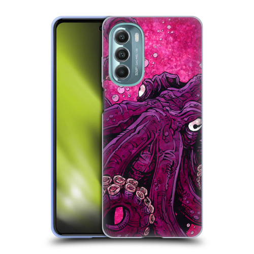 David Lozeau Colourful Grunge Octopus Squid Soft Gel Case for Motorola Moto G Stylus 5G (2022)