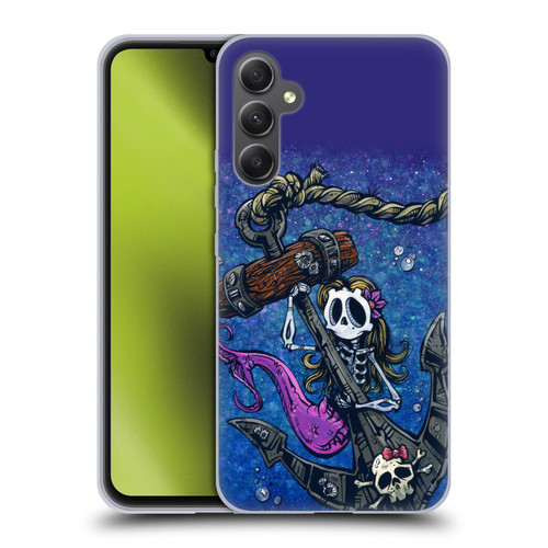 David Lozeau Colourful Grunge Mermaid Anchor Soft Gel Case for Samsung Galaxy A34 5G