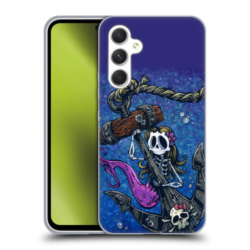 David Lozeau Colourful Grunge Mermaid Anchor Soft Gel Case for Samsung Galaxy A54 5G