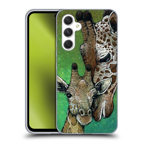 David Lozeau Colourful Art Giraffe Soft Gel Case for Samsung Galaxy A54 5G
