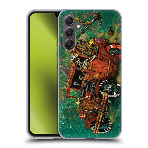 David Lozeau Skeleton Grunge Tiki Towing Soft Gel Case for Samsung Galaxy A34 5G