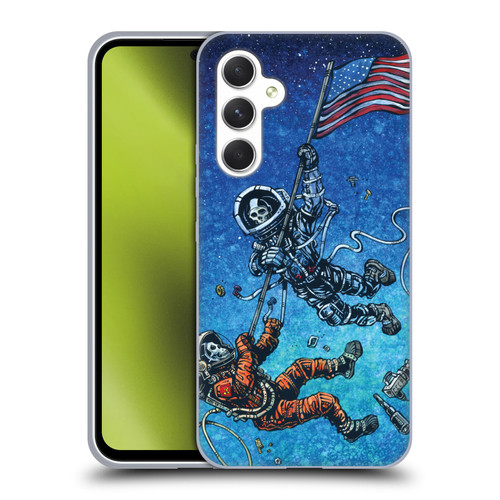 David Lozeau Skeleton Grunge Astronaut Battle Soft Gel Case for Samsung Galaxy A54 5G