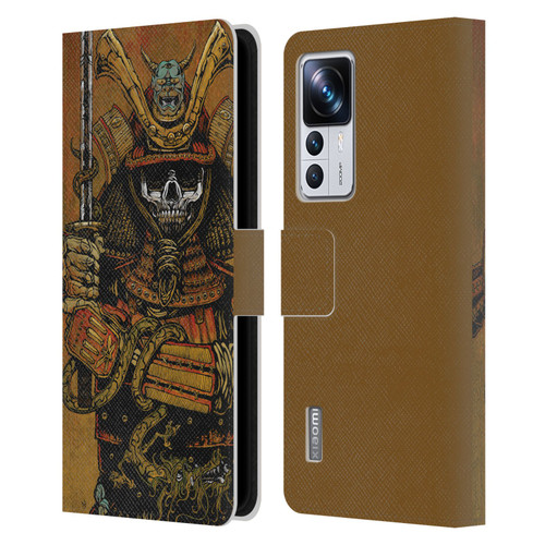 David Lozeau Colourful Grunge Samurai Leather Book Wallet Case Cover For Xiaomi 12T Pro