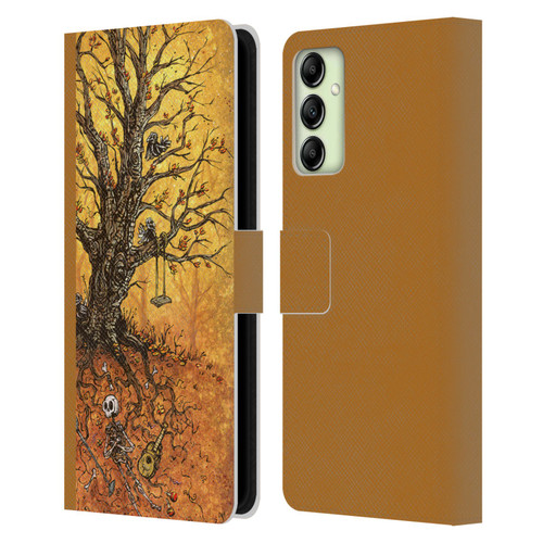 David Lozeau Colourful Art Tree Of Life Leather Book Wallet Case Cover For Samsung Galaxy A14 5G
