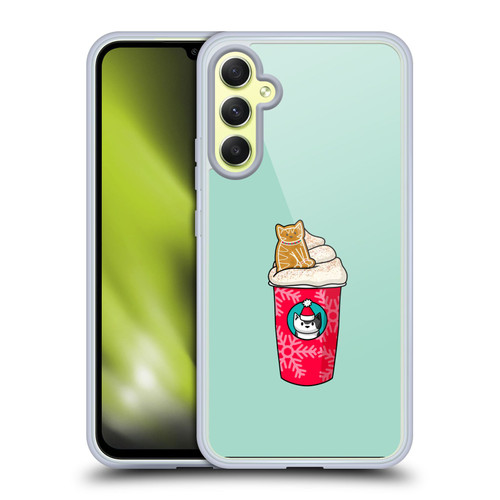 Beth Wilson Doodlecats Gingerbread Latte Soft Gel Case for Samsung Galaxy A34 5G