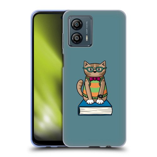 Beth Wilson Doodlecats Nerd Soft Gel Case for Motorola Moto G53 5G