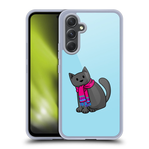 Beth Wilson Doodlecats Cold In A Scarf Soft Gel Case for Samsung Galaxy A54 5G