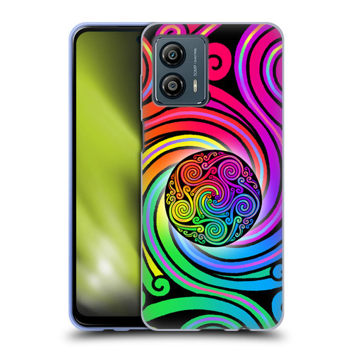 Beth Wilson Rainbow Celtic Knots Spirals Soft Gel Case for Motorola Moto G53 5G