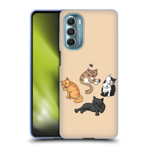Beth Wilson Doodle Cats 2 Washing Time Soft Gel Case for Motorola Moto G Stylus 5G (2022)