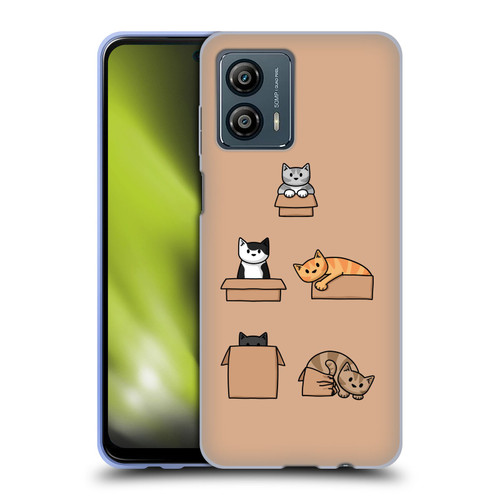Beth Wilson Doodle Cats 2 Boxes Soft Gel Case for Motorola Moto G53 5G